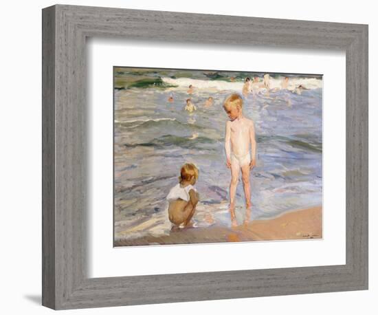 Afternoon Sun, Valencia Beach, 1910-Joaqu?n Sorolla y Bastida-Framed Giclee Print