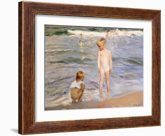 Afternoon Sun, Valencia Beach, 1910-Joaqu?n Sorolla y Bastida-Framed Giclee Print