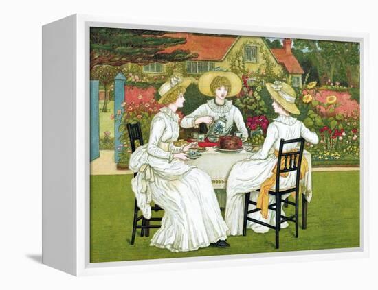 Afternoon Tea, 1886-Catherine Greenaway-Framed Premier Image Canvas
