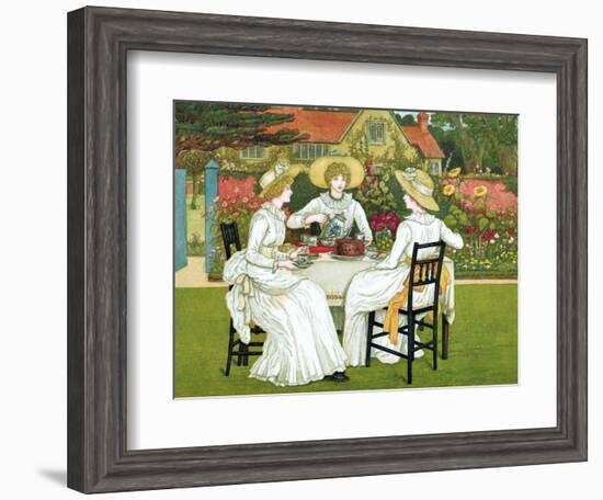 Afternoon Tea, 1886-Catherine Greenaway-Framed Giclee Print