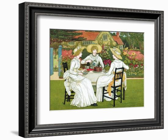 Afternoon Tea, 1886-Catherine Greenaway-Framed Giclee Print