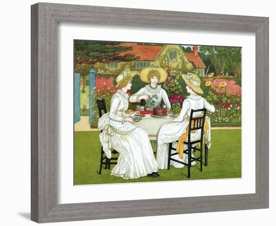 Afternoon Tea, 1886-Catherine Greenaway-Framed Giclee Print