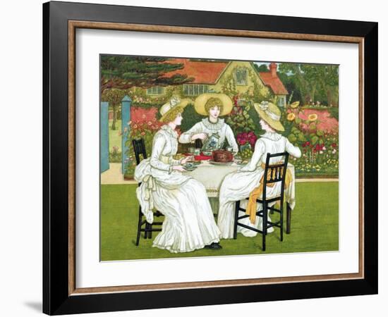 Afternoon Tea, 1886-Catherine Greenaway-Framed Giclee Print