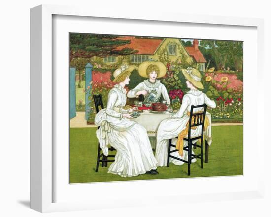 Afternoon Tea, 1886-Catherine Greenaway-Framed Giclee Print