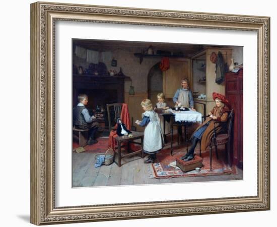 Afternoon Tea, 1895-Harry Brooker-Framed Giclee Print