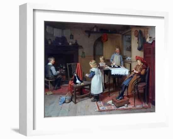 Afternoon Tea, 1895-Harry Brooker-Framed Giclee Print