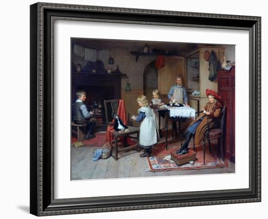 Afternoon Tea, 1895-Harry Brooker-Framed Giclee Print