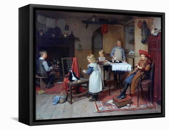 Afternoon Tea, 1895-Harry Brooker-Framed Premier Image Canvas