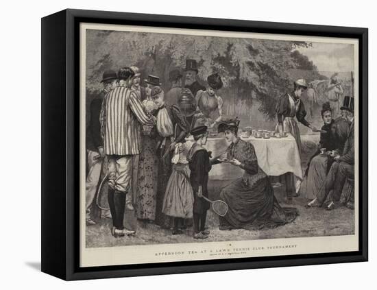 Afternoon Tea at a Lawn Tennis Club Tournament-Edward Frederick Brewtnall-Framed Premier Image Canvas