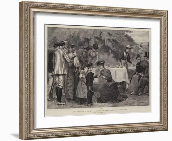 Afternoon Tea at a Lawn Tennis Club Tournament-Edward Frederick Brewtnall-Framed Giclee Print