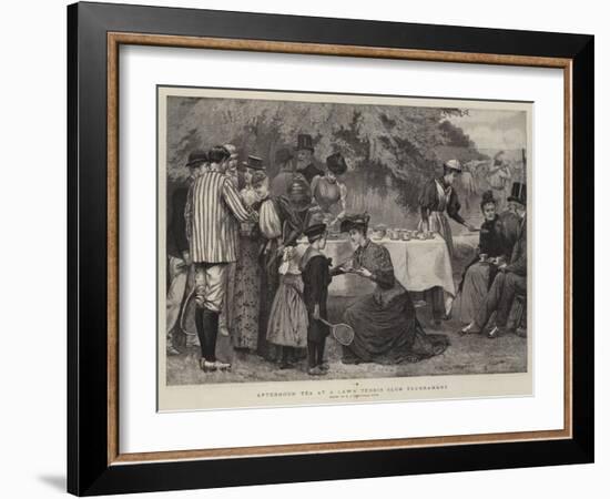 Afternoon Tea at a Lawn Tennis Club Tournament-Edward Frederick Brewtnall-Framed Giclee Print