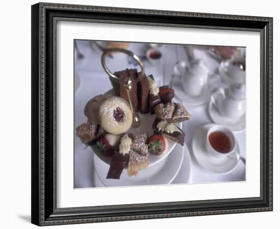 Afternoon Tea at the Butchart Gardens, Vancouver Island, British Columbia, Canada-Connie Ricca-Framed Photographic Print