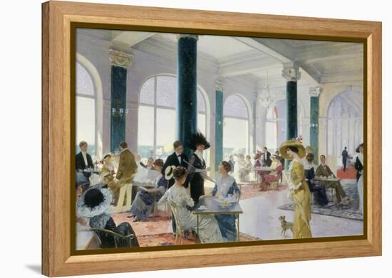 Afternoon Tea, c.1910-Rene Lelong-Framed Premier Image Canvas