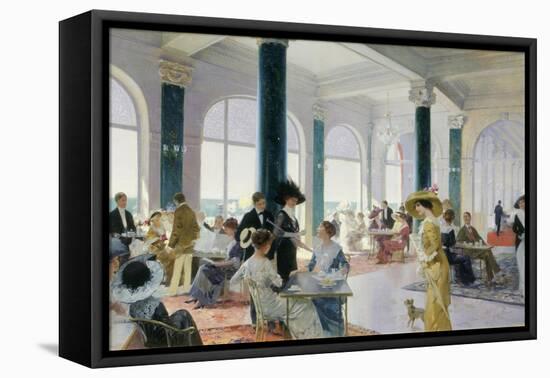 Afternoon Tea, c.1910-Rene Lelong-Framed Premier Image Canvas