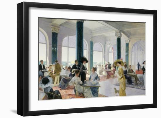 Afternoon Tea, c.1910-Rene Lelong-Framed Giclee Print