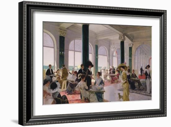 Afternoon Tea, C.1910-Rene Lelong-Framed Giclee Print