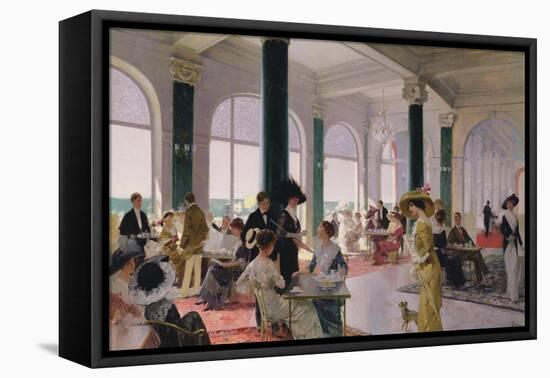 Afternoon Tea, C.1910-Rene Lelong-Framed Premier Image Canvas