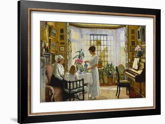 Afternoon Tea, c.1914-Paul Fischer-Framed Giclee Print