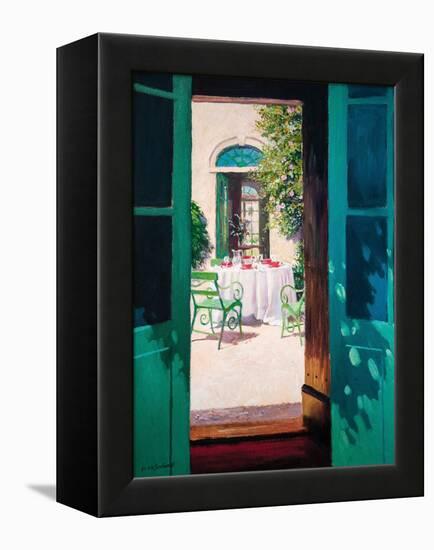 Afternoon Tea in the Courtyard (Oil on Board)-William Ireland-Framed Premier Image Canvas