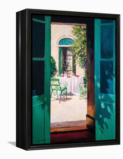 Afternoon Tea in the Courtyard (Oil on Board)-William Ireland-Framed Premier Image Canvas