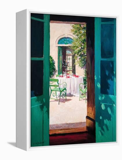 Afternoon Tea in the Courtyard (Oil on Board)-William Ireland-Framed Premier Image Canvas