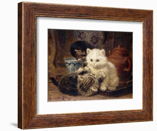 Afternoon Tea-Henriette Ronner-Knip-Framed Giclee Print