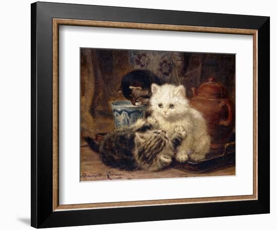 Afternoon Tea-Henriette Ronner-Knip-Framed Giclee Print