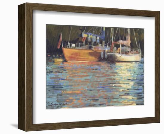 Afternoon Yacht Reflections-Jennifer Wright-Framed Giclee Print