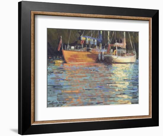 Afternoon Yacht Reflections-Jennifer Wright-Framed Giclee Print