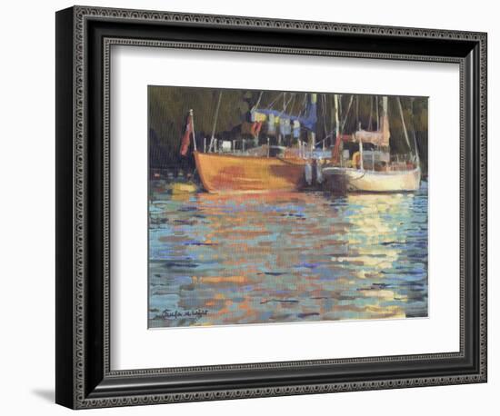 Afternoon Yacht Reflections-Jennifer Wright-Framed Giclee Print