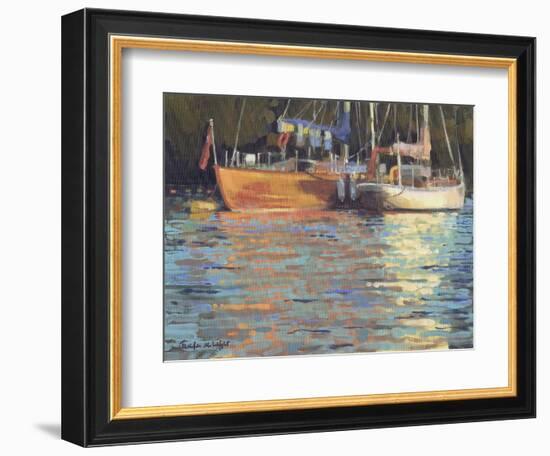 Afternoon Yacht Reflections-Jennifer Wright-Framed Giclee Print