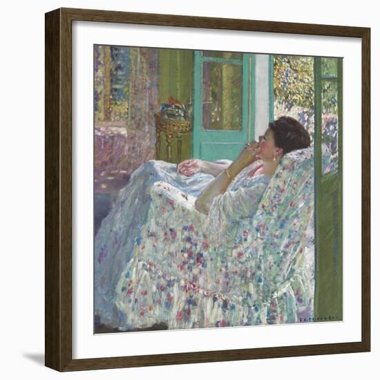 Afternoon - Yellow Room-Frederick Carl Frieseke-Framed Art Print