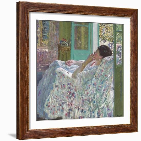 Afternoon - Yellow Room-Frederick Carl Frieseke-Framed Art Print