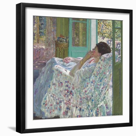 Afternoon - Yellow Room-Frederick Carl Frieseke-Framed Art Print