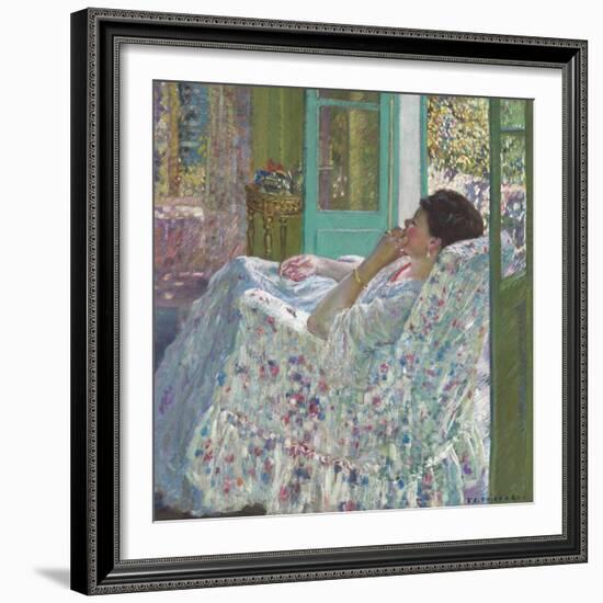 Afternoon - Yellow Room-Frederick Carl Frieseke-Framed Art Print