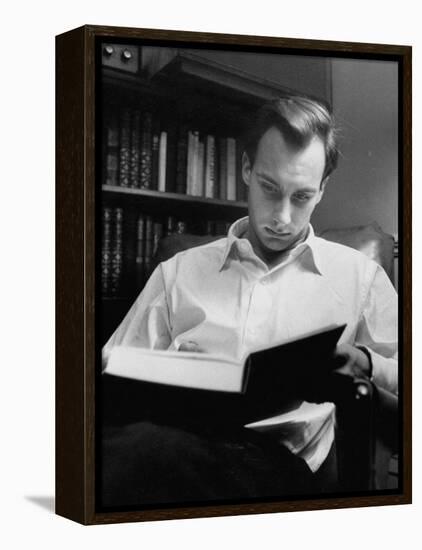 Aga Khan Reading a Book-null-Framed Premier Image Canvas