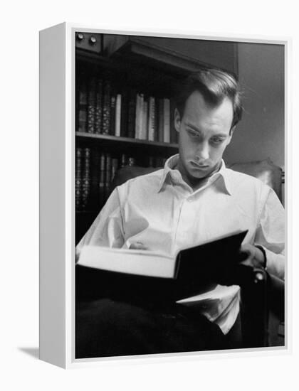 Aga Khan Reading a Book-null-Framed Premier Image Canvas