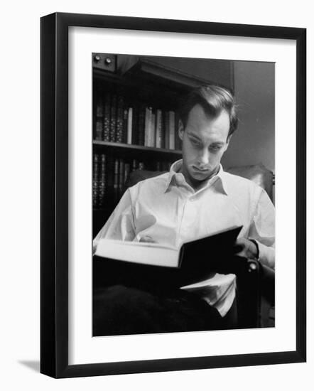 Aga Khan Reading a Book-null-Framed Photographic Print