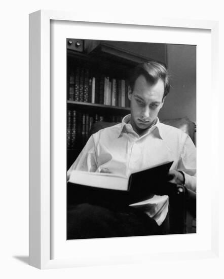 Aga Khan Reading a Book-null-Framed Photographic Print