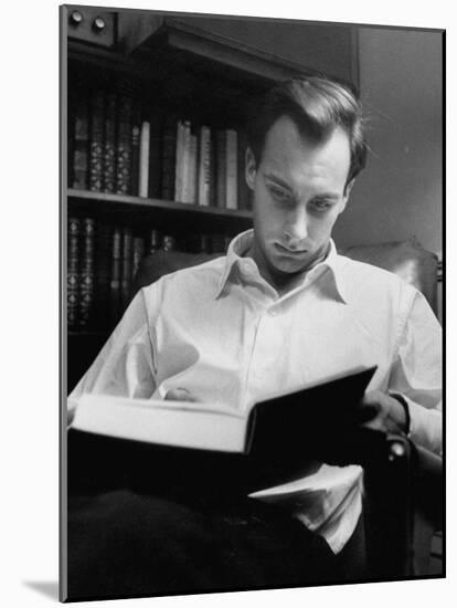Aga Khan Reading a Book-null-Mounted Photographic Print