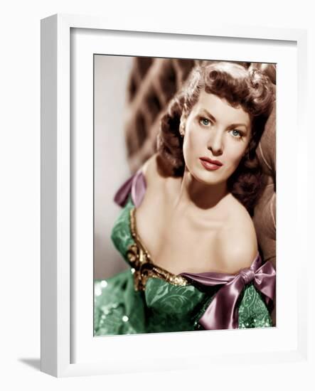 AGAINST ALL FLAGS, Maureen O'Hara, 1952-null-Framed Photo