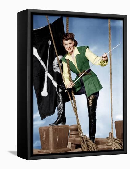 AGAINST ALL FLAGS, Maureen O'Hara, 1952-null-Framed Stretched Canvas