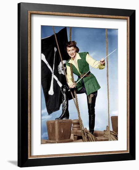 AGAINST ALL FLAGS, Maureen O'Hara, 1952-null-Framed Photo