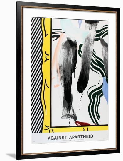 Against Apartheid-Roy Lichtenstein-Framed Collectable Print