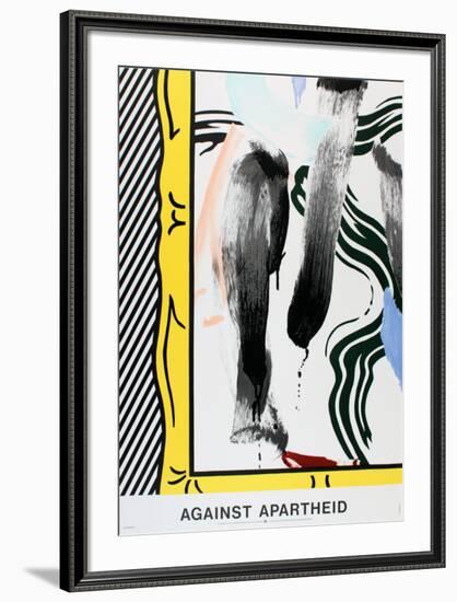 Against Apartheid-Roy Lichtenstein-Framed Collectable Print