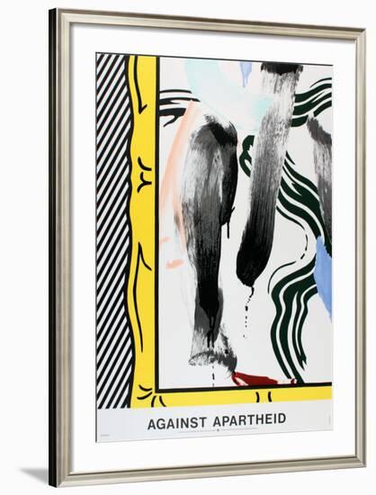 Against Apartheid-Roy Lichtenstein-Framed Collectable Print