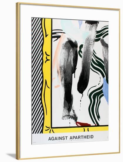 Against Apartheid-Roy Lichtenstein-Framed Collectable Print