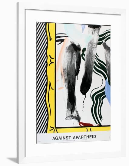 Against Apartheid-Roy Lichtenstein-Framed Collectable Print