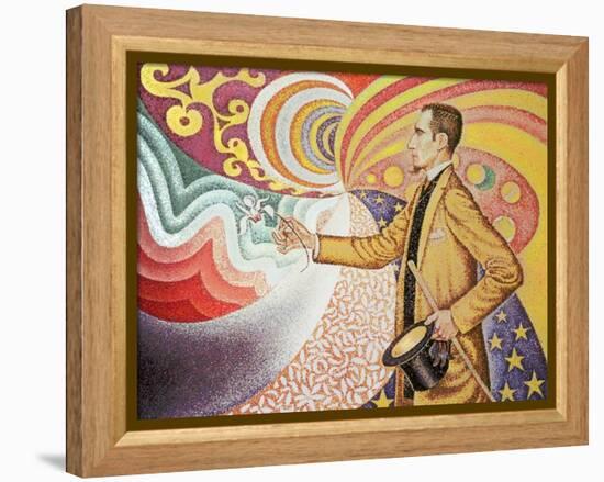 Against the Enamel of Background Rhythmic with Beats and Angels-Paul Signac-Framed Premier Image Canvas