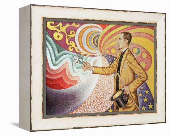 Against the Enamel of Background Rhythmic with Beats and Angels-Paul Signac-Framed Premier Image Canvas